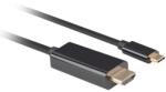 Lanberg CA-CMHD-10CU-0018-BK USB-C - HDMI 2.0 Kábel - 1.8 m, Fekete