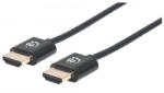 Manhattan Ултра тънък 4k High Speed HDMI кабел с Ethernet, HEC, ARC, 3D, 4K, M-M, 0.5m