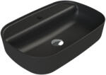 CeraStyle Top Counter Pultra Ültethető Porcelán Mosdó - 60 x 40 cm, Aqua, Matt Fekete