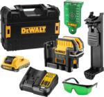 DEWALT DCE0825D1G-QW Zöld Vonallézer - 1 x 2 Ah Akkumulátor + Töltő, TSTAK Kofferben