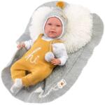 Llorens Llorens: Mimi Llorana 42cm-es síró újszülött baba pléddel és szőrös párnával