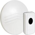 Tracon Electric Tracon BELLW3-1V1 Vezeték nélküli csengő, kerek, 1 adó, 1 vevő 2×AA, 1×CR2032, IP44, 100m, 32 music (BELLW3-1V1)