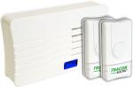 Tracon Electric Tracon BELLW2-2V1 Vezeték nélküli csengő, téglalap alakú, 2 adó, 1 vevő 3×AA, 1×CR2032, IP44, 100m, 10 music (BELLW2-2V1)