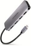 AXAGON HMC-HCR3A 3x USB-A+ HDMI+ SD/microSD USB-C 3.2 Gen 1 hub 20cm Vezetékes USB 3.2 Gen 1 (3.1 Gen 1) Type-A Szürke (HMC-HCR3A)