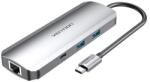 Vention USB-C Docking Station (USB-C -> HDMI/USB-C Gen 1/USB3.0x2/RJ45/SD/TF/TRRS 3.5mm/PD (0, 15m) (TOMHB)