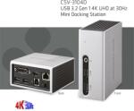 Club 3D Notebook Dokkoló - CSV-3104D (4K UHD, 3.0 USB-A to HDMI, DVI-I, 4xUSB-A, RJ45, 3.5 Jack Audio + Mic) (CSV-3104D) - smart-otthon