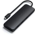 Satechi Aluminium USB-C Hybrid Multiport adapter, SSD tárolórekesszel, HDMI 4K, 2 x USB-A 3.1 Gen 2 akár 10 Gbps, Fekete (ST-UCHSEK)