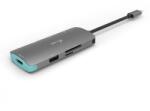 i-tec USB-C Metal Nano Docking Station 1x HDMI 4K kártyaolvasó Power Delivery 60W Thunderbolt 3 kompatibilis - Dokkolóállomás (C31NANODOCKPD)