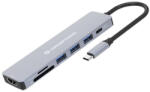 Conceptronic Notebook Dokkoló - DONN18G (USB-C to HDMI/USB-C PD/USB 3.0/SD/TF) (DONN19G) - securezone