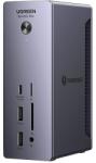 UGREEN U710 dokkoló állomás 2x Thunderbolt 4, DisplayPort 8K 30Hz, 4x USB, USB-C, RJ45, SD/TF, AUX, PD 90W szürke (25054EU)