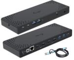 i-tec USB 3.0 / USB-C 2x 4K 1x 5K Kétmonitoros Gen. 2 2x DP 2x HDMI LAN Audio Power Delivery 100W (CADUA4KDOCKPDL2)