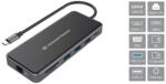 Conceptronic Notebook Dokkoló - DONN15G (USB-C to 2xHDMI+VGA+USB-C PD: 100W+3xUSB-A+RJ-45+SD/TF+AUX) (MOBCONDONN15G)