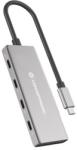 Conceptronic USB Hub - HUBBIES15G (4 Port, USB-C to 4x USB-C szürke) (HUBBIES16G) - pixel