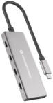 Conceptronic USB Hub - HUBBIES15G (4 Port, USB-C to 4x USB-C szürke) (HUBBIES16G) - tonerklinika