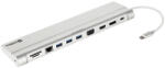 Sandberg notebook dokkoló - usb-c all-in-1 docking station (usb-c bem. / hdmi+dp+dsub+usb3.0+usb-c+rj45+audio+sd kim. )