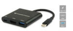 Conceptronic Notebook Dokkoló - DONN01B (USB-C to HDMI+USB-C PD: 60W+USB-A 3.0, fekete) (DONN01B) - haztartasibolt