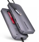 AXAGON HMC-6GM2 USB 10Gbps hub USB-A USB-C HDMI M. 2 SD/mSD PD 100W USB-C Vezetékes USB 3.2 Gen 2 (3.1 Gen 2) Type-C Szürke (HMC-6GM2)