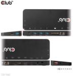 Club 3D Notebook Dokkoló - CSV-1566 (120W, USB-C to 5x USB-A Gen 1, USB-C Gen 1, 2xHDMI, DP, RJ45, SD. TF. 3, 5 Jack, DC) (CSV-1566) - wincity