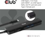 Club 3D USB Hub - CSV-1592 (3.1 USB-C Gen 1 to HDMI, 2xUSB-A BC1.2 charge, USB-C PD charge, SD, Micro SD, RJ45, 4K60Hz) (CSV-1592) - pixel