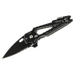 Somogyi Elektronic True Utility Smartknife+, TU6869, 15 in 1, mágneses bitfej tartó, kábelcsupaszoló, homokfúvott rozsdamentes acél, 5, 5 cm penge, TU6869 (TU6869)