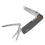 Somogyi Elektronic True Utility Dual Cutter, TRU-MTL-0002-G, 2 in 1, 7 cm tanto penge, rugós olló, rozsdamentes acél penge, eloxált alumínium tok (TRU-MTL-0002-G)