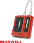 Maxwell 25340 kábeltesztelő műszer (RJ11, RJ12, RJ45) (25340)