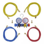 vidaXL Set manometru cu 4 căi (141657) - izocor