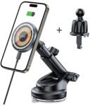 Tech-Protect MM15W-V5 - szellőzőrácsra / műszerfalra rögzíthető, MagSafe kompatibilis autós telefontartó, fekete - tokgalaxis