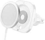 Spigen MagFit mágneses autós tartó MagSafe töltő kompatibilis szellőzőrácsba fehér (ACP03163)