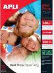 APLI Inkjet Fotópapír - A4, 140Gr, 100 Ív, Fényes