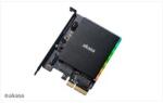 Akasa M. 2 PCIe and M. 2 SATA SSD adapter card with RGB LED light and heatsink (AK-PCCM2P-03)