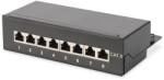 ASSMANN DN-91608SD Clasa E patch panel 8 porturi CAT 6 ecranat (DN-91608SD)