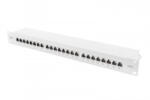 ASSMANN DN-91624S-EA patch panel 24 port 1U 19' CAT6a árnyékolt fehér