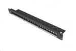 Lanberg patch panel keystone 24 port 1U 19' fekete (PPKS-1024-B)