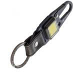 Somogyi Elektronic True Utility Cliplite, TU918, kulcstartó karabiner, tölthető lámpa, 4 funkció, 47 lm COB LED, Li-ion, marhabőr szíj, rozsdamentes acélváz (TU918)