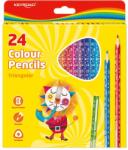 Keyroad Színes Ceruza Készlet - 24 db, Háromszögletű