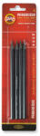 KOH-I-NOOR Progresso 8914 Tömör Grafitceruza - 6B, 4B, 2B, HB, 4 db, Normál, Kerek, Fekete
