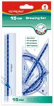 Keyroad Vonalzó - Készlet, 15 cm, 4 db/Bliszter,