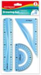 Keyroad Vonalzó - Készlet, 20 cm, Flexibilis, 3 db/Bliszter, Vegyes Színek