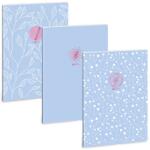 Ars Una Ars Una: Soft Touch Skyblue Spring extra kapcsos ponthálós füzet A/4