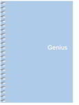 Shkolyaryk Publishing House Genius Pastel A6 Kockás Spirál Füzet - Többfajta, 80 Lapos