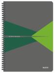 Leitz Office Spirálfüzet - A4, Vonalas, 90 Lap, Pp Borító, Szürke/ Zöld (44960055)