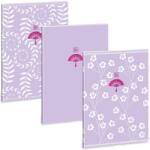 Ars Una Ars Una: Soft Touch Purple Spring extra kapcsos ponthálós füzet A/4