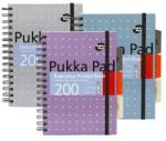 Pukka Pad Metallic Project Book Spirálfüzet - A5, Vonalas, 100 Lap, Vegyes Szín (6336-MET)