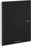 Fedrigoni Ecoqua A4 Sima Spirálfüzet - 70 Lapos, Fekete