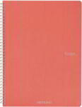 Fedrigoni Ecoqua A4 Sima Spirálfüzet - 70 Lapos, Korall