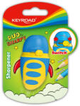 Keyroad Hegyező 1 lyukú tartályos, fedeles, multifunkciós Keyroad Duo Sharpy vegyes színek (38398) - printsisters