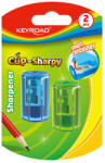 Keyroad Hegyező 1 lyukú tartályos 2 db/bliszter Keyroad Cup Sharpy vegyes színek (38395) - printsisters