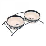 TRIXIE kerámia tál szett 2x0, 6l/15cm fehér/fekete - bundasbazar