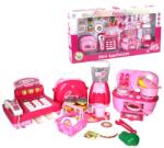 Magic Toys Pink konyhaszett elektromos pénztárgéppel, konyhapulttal és kiegészítőkkel